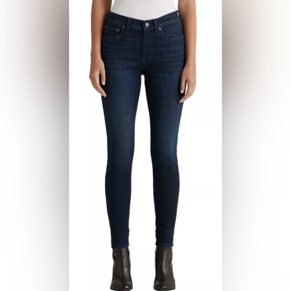 Edwin Denim - EDWIN Pixie 9 Inch Mid Rise Skinny Jeans Dark Wash Blue Womens Size 29